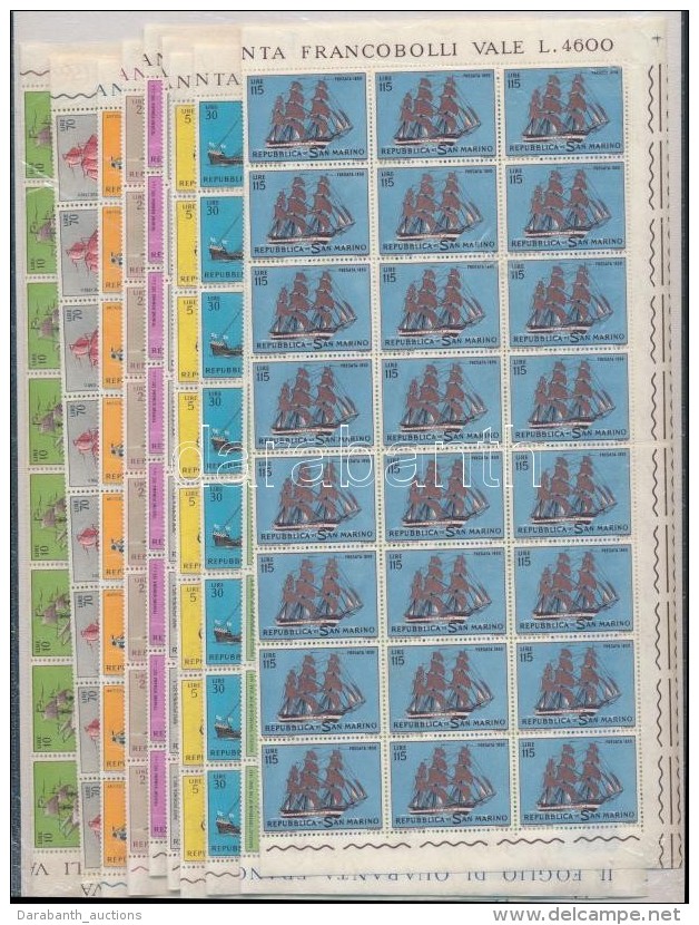 ** 1963 Haj&oacute;k Sor Teljes &iacute;vekben Mi 750-759 (hajtott) - Autres & Non Classés