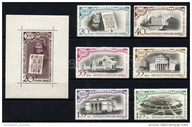 ** 1959 500 &eacute;ves Bukarest Mi 1795-1800 + Block 44 - Andere & Zonder Classificatie