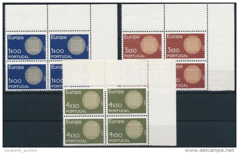 ** 1970 Eur&oacute;pa CEPT Sor &iacute;vsarki 4-es T&ouml;mb&ouml;kben Mi 1092-1094 - Andere & Zonder Classificatie