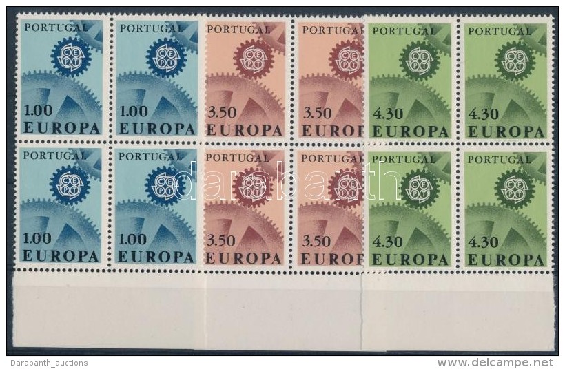 ** 1967 Eur&oacute;pa CEPT Sor &iacute;vsz&eacute;li 4-es T&ouml;mb&ouml;kben Mi 1026-1028 (Mi EUR 100,-) - Autres & Non Classés