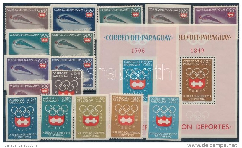 ** 1963 T&eacute;li Olimpia, Innsbruck V&aacute;gott + Fogazott Sor Mi 1249-1264 + Blokk Mi 48-49 - Autres & Non Classés