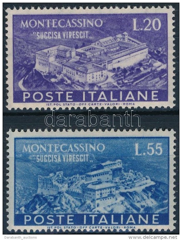 ** 1951 Montecassino Mi 837-838 - Autres & Non Classés