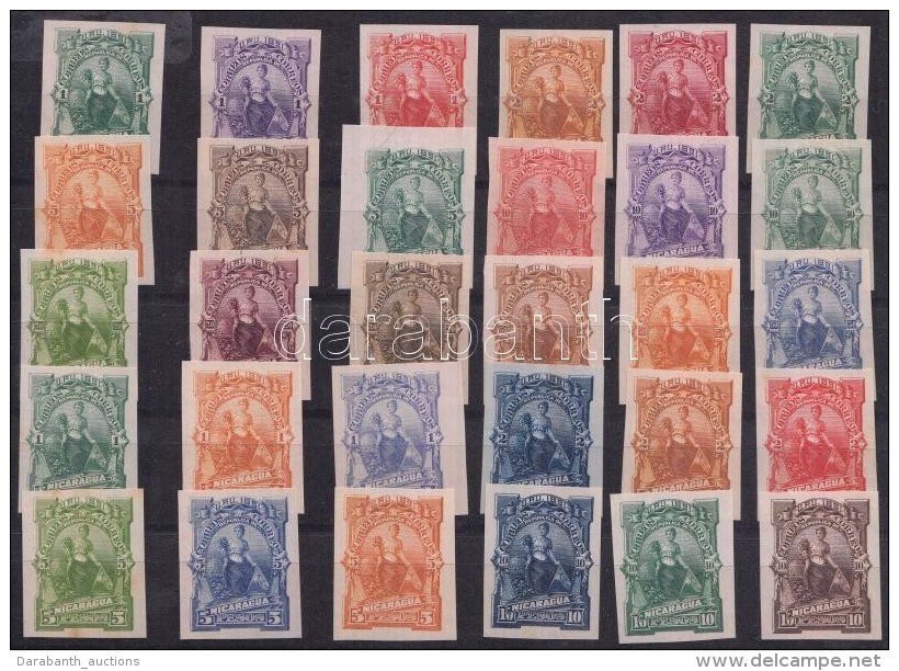 1891 Forgalmi B&eacute;lyeg Sor Mi 30-39 30 Klf Sz&iacute;npr&oacute;ba / 30 Different Proofs - Autres & Non Classés