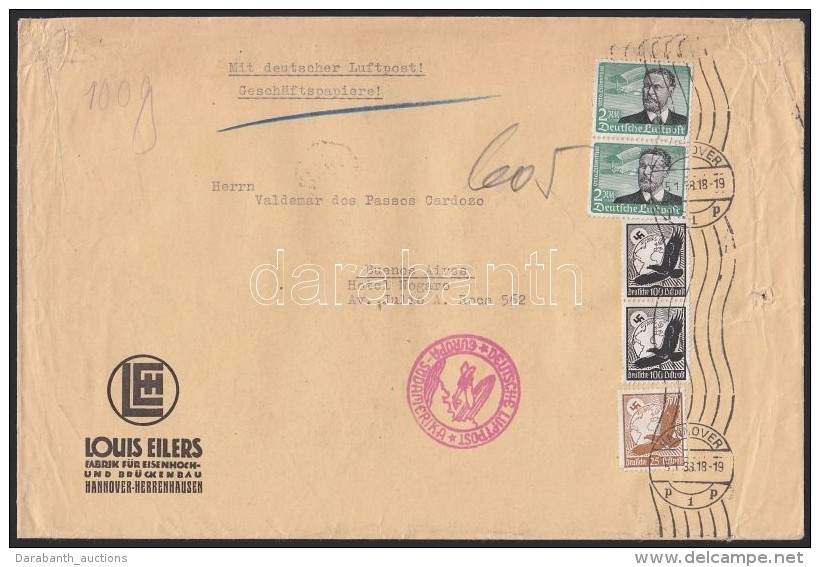 1938 L&eacute;gi Lev&eacute;l Argent&iacute;n&aacute;ba 6,25 RM B&eacute;rmentes&iacute;t&eacute;ssel / Airmail... - Otros & Sin Clasificación