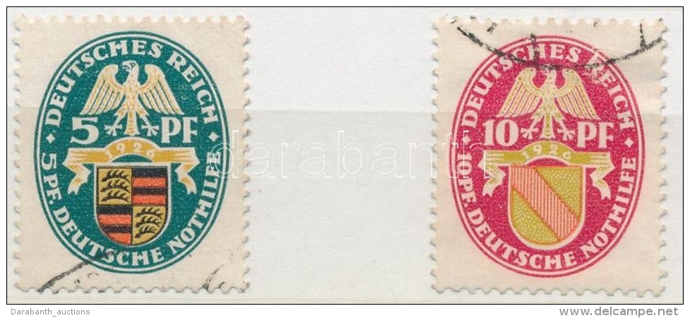 O 1926 Mi 398-399 X (Mi EUR 2.100,-) (elv&eacute;konyod&aacute;s / Thin Paper) - Andere & Zonder Classificatie