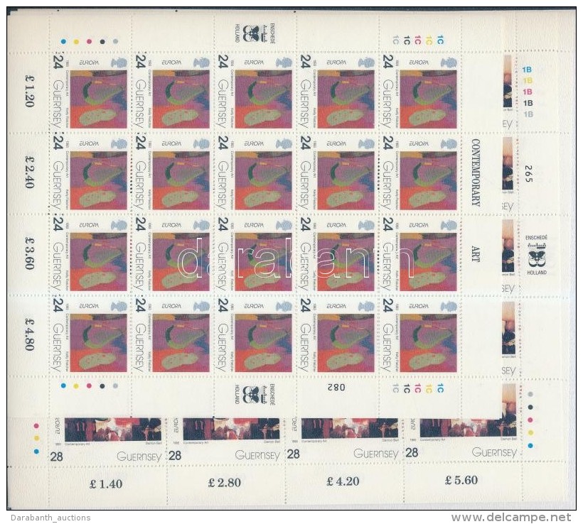 ** 1993 Europa Kort&aacute;rs MÅ±v&eacute;szet Kis &iacute;v Sor Mi 608-611 - Andere & Zonder Classificatie