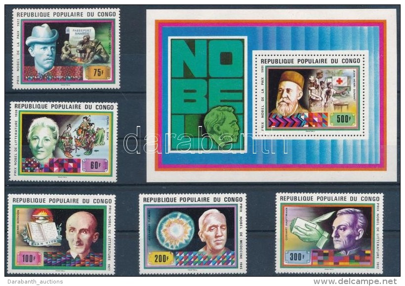 ** 1978 Nobel D&iacute;jasok Sor Mi 620-624 + Blokk Mi 16 - Autres & Non Classés