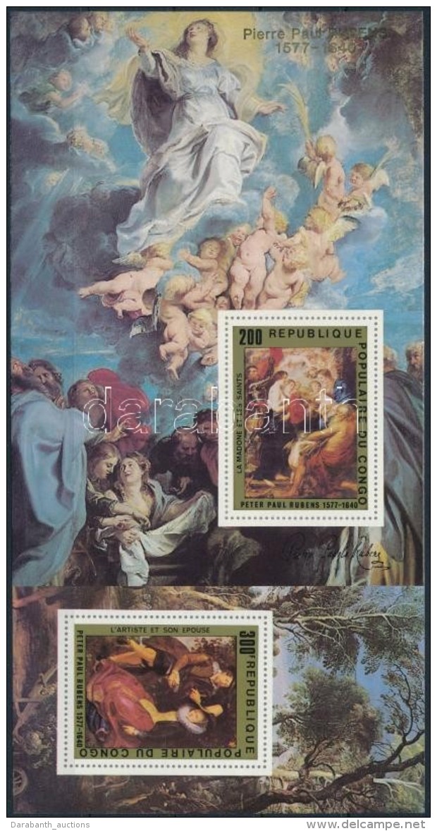 ** 1978 Rubens Festm&eacute;nyek Sor Blokk Form&aacute;ban Mi 606-609 - Andere & Zonder Classificatie