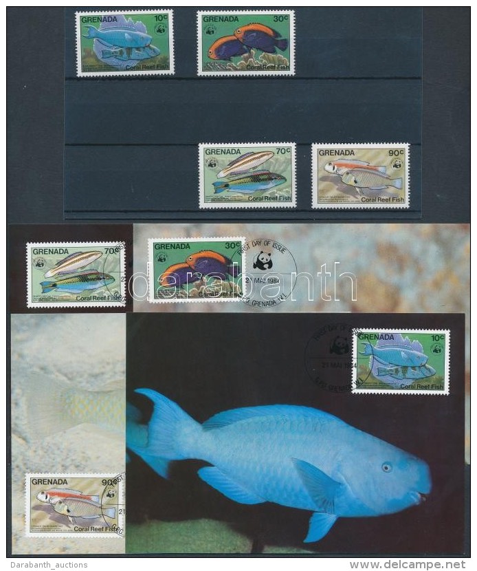 ** 1984 WWF Halak Sor Mi 1299-1302 + 4 CM + 4 FDC-n - Other & Unclassified