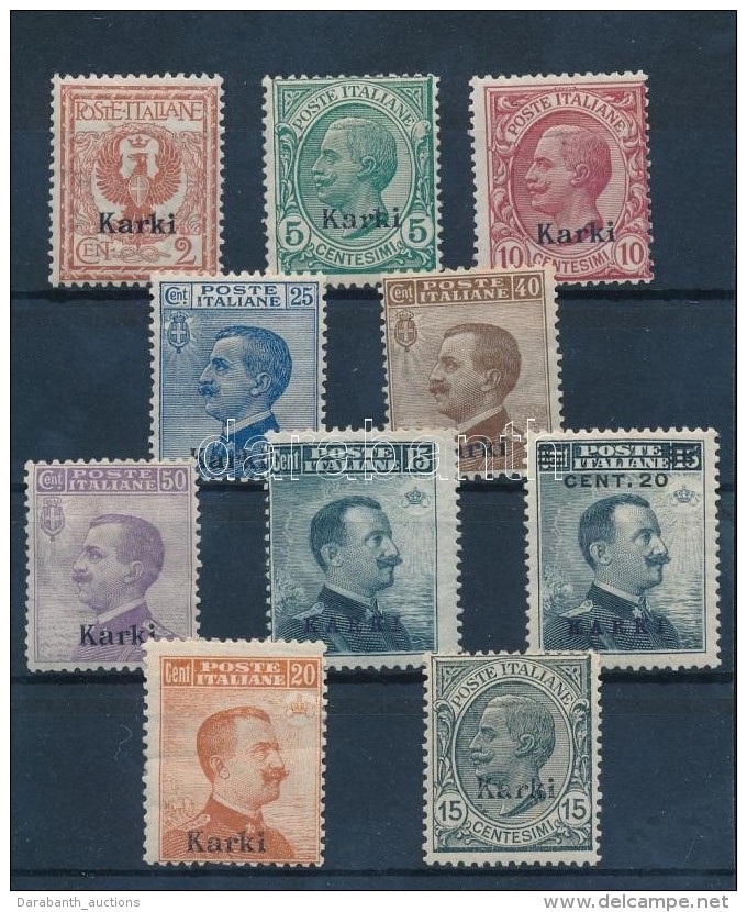 * 1912 Forgalmi 10 &eacute;rt&eacute;k Karki Fel&uuml;lnyom&aacute;ssal Mi 3-12 IV - Autres & Non Classés