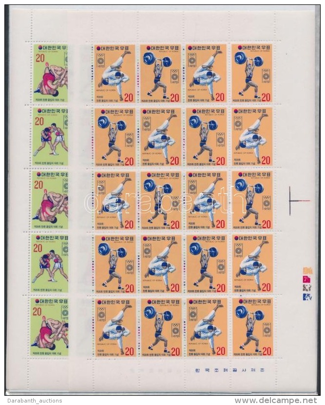 ** 1972 Ny&aacute;ri Olimpiai J&aacute;t&eacute;kok, M&uuml;nchen Kis&iacute;vsor Mi 845-848 - Other & Unclassified