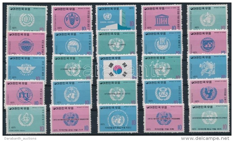 ** 1971 Az ENSZ Szervezetei Sor Mi 768-792 - Andere & Zonder Classificatie