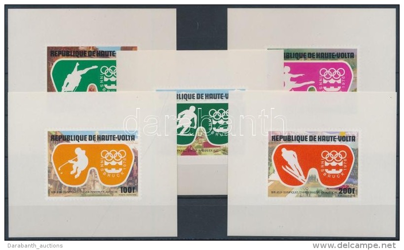 ** 1975 T&eacute;li Olimpia, Innsbruck Sor V&aacute;gott Blokkform&aacute;ban Mi 603-607 - Autres & Non Classés