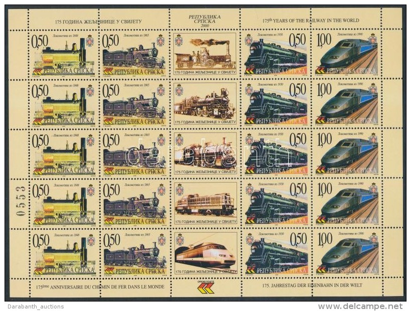 ** 2000 Mozdonyok Kis&iacute;v Mi 179-182 - Andere & Zonder Classificatie