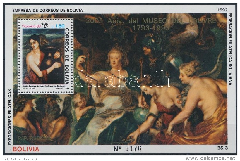 ** 1993 200 &eacute;ves A Louvre, Rubens Festm&eacute;ny Blokk Mi 202 - Autres & Non Classés