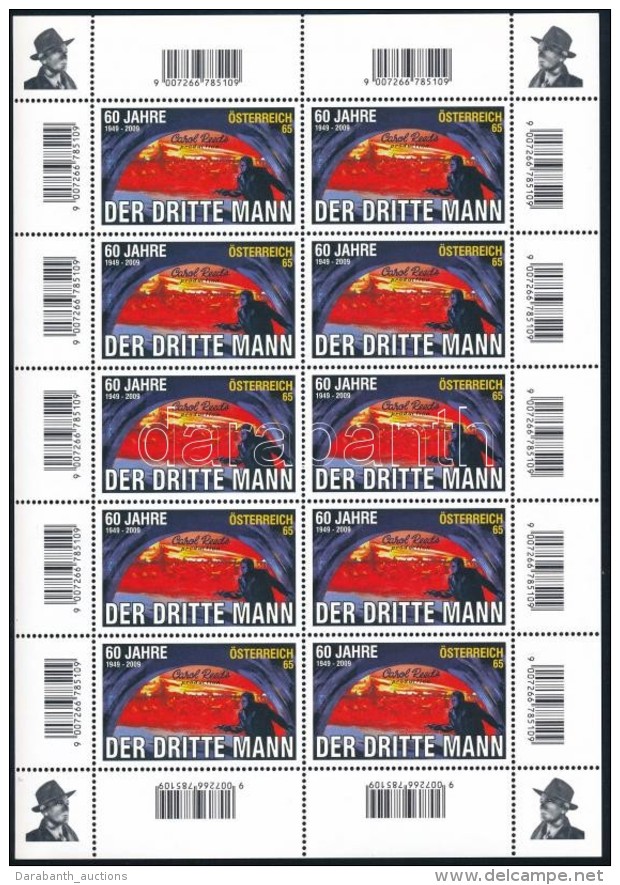 ** 2009 60 &eacute;ves A ,,Der Dritte Mann' C. Film Kis&iacute;v Mi 2822 - Andere & Zonder Classificatie