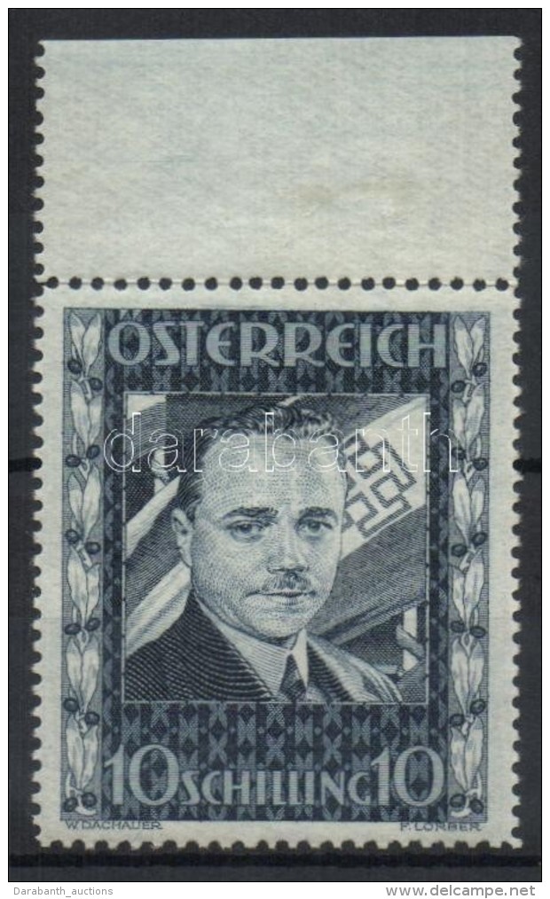 ** 1936 Dollfu&szlig; Mi 588 Postatiszta &iacute;vsz&eacute;li P&eacute;ld&aacute;ny / Margin Piece Mint Never... - Andere & Zonder Classificatie