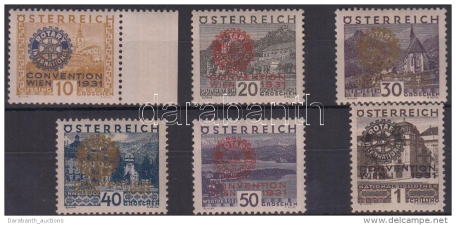 ** * 1931 Rotary Sor Fel&uuml;lnyom&aacute;ssal Mi 518-523 (Mi 519 Falcos) - Autres & Non Classés