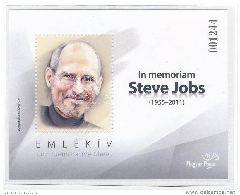 ** 2011 Steve Jobs Eml&eacute;k&iacute;v Alkalmi Tokban - Other & Unclassified