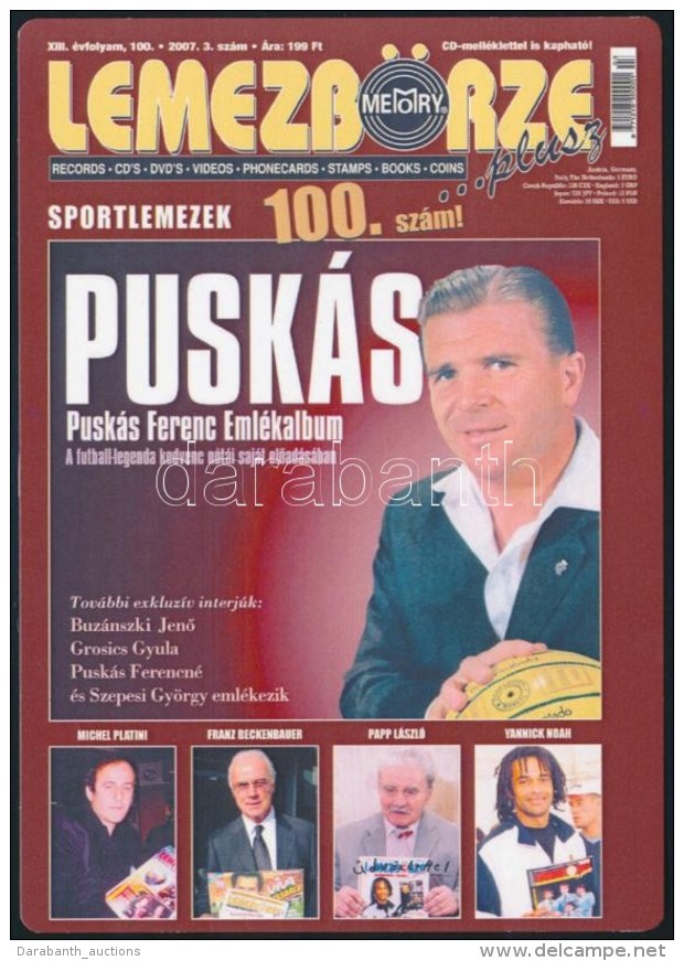 ** 2007 In Memoriam Pusk&aacute;s Ferenc Eml&eacute;k&iacute;v + Alkalmi LevelezÅ‘lap,... - Sonstige & Ohne Zuordnung
