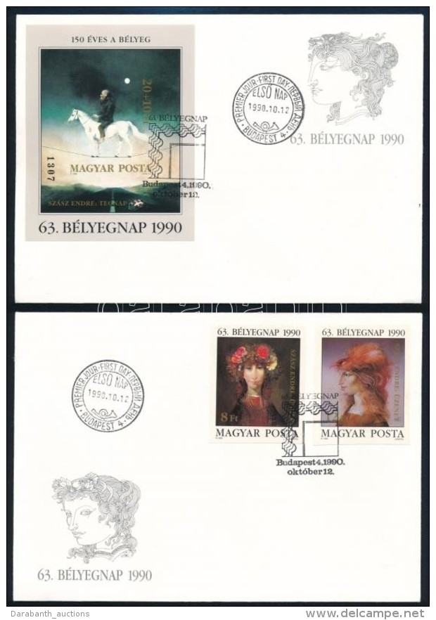 1990 B&eacute;lyegnap V&aacute;gott Sor + Blokk FDC-n (9.500) - Autres & Non Classés