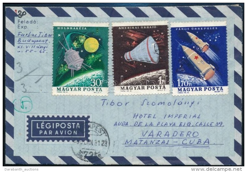 1966 L&eacute;gi Lev&eacute;l Kub&aacute;ba Alkalmi B&eacute;rmentes&iacute;t&eacute;ssel / Airmal Cover To Cuba - Andere & Zonder Classificatie