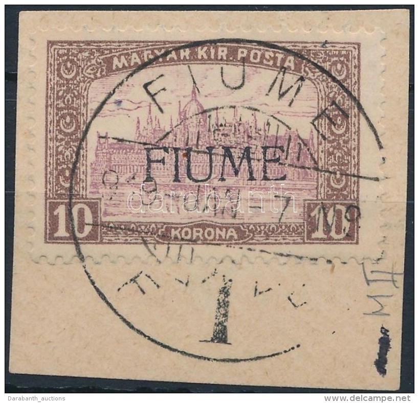 Fiume 1918 Parlament 10K Kiv&aacute;g&aacute;son, G&eacute;pi Fel&uuml;lnyom&aacute;ssal (450.000) / Mi 25 With... - Other & Unclassified