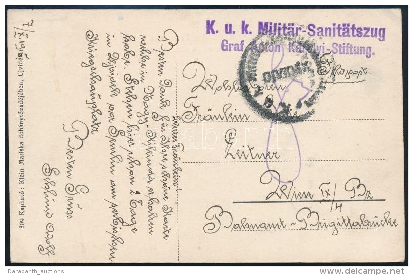 1915 I. Vil&aacute;gh&aacute;bor&uacute;s T&aacute;bori K&eacute;peslap 'K.u.k. Milit&auml;r-Sanit&auml;tszug Graf... - Autres & Non Classés