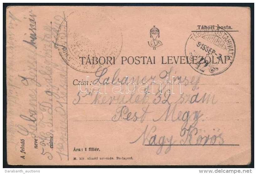1915 T&aacute;bori Posta LevelezÅ‘lap 'TP 42' - Autres & Non Classés
