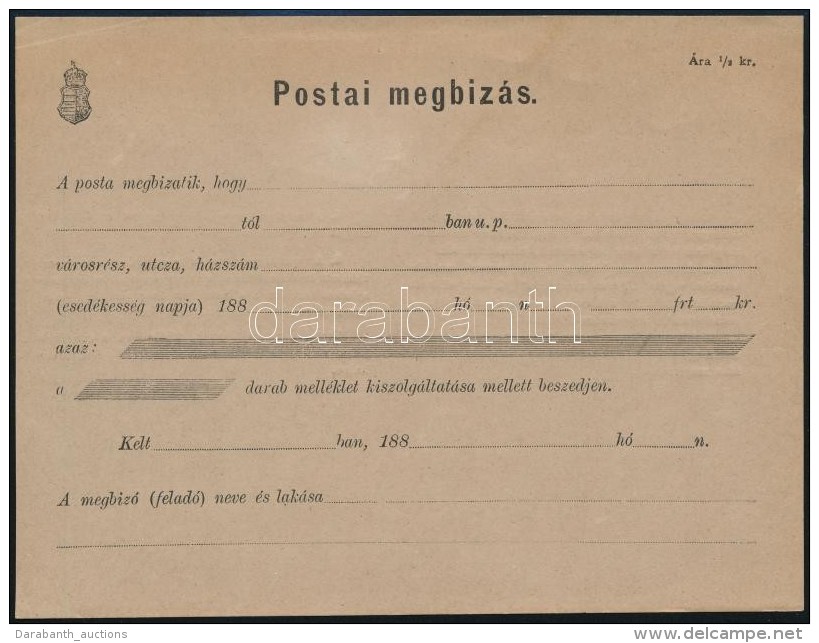 ~1880 Haszn&aacute;latlan Postai Megb&iacute;z&aacute;s - Andere & Zonder Classificatie