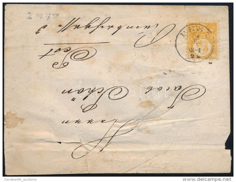 1872 2kr Helyi Nyomtatv&aacute;nyon 'PEST' (regiszter Hajt&aacute;s / Folded) - Other & Unclassified