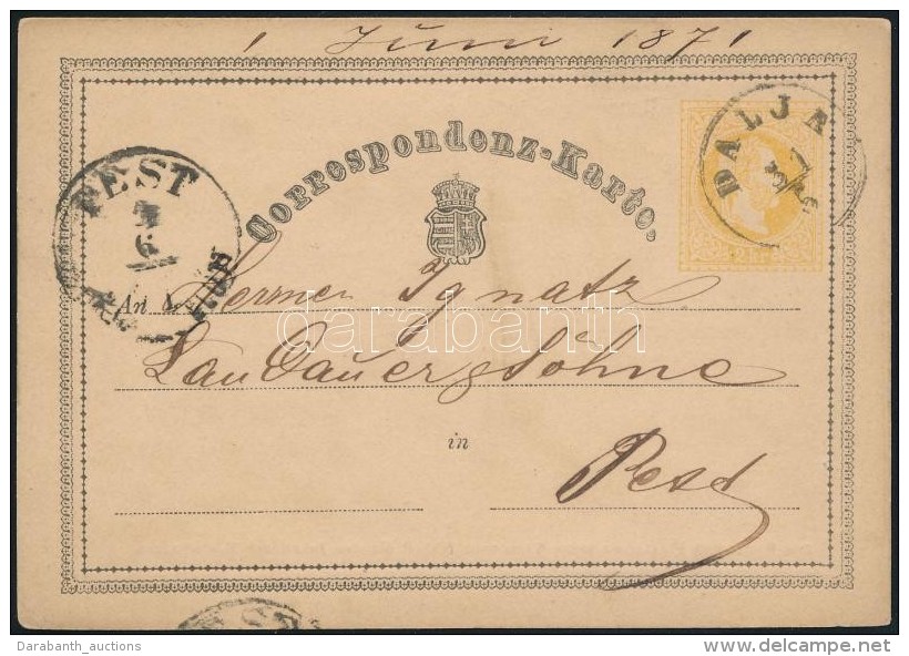 1871 2kr D&iacute;jjegyes LevelezÅ‘lap / PS-card 'DALJA' - Altri & Non Classificati