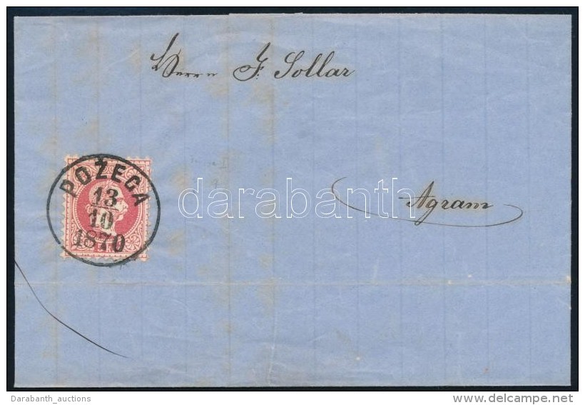 1870 5kr Lev&eacute;len 'POZEGA' - Agram - Altri & Non Classificati