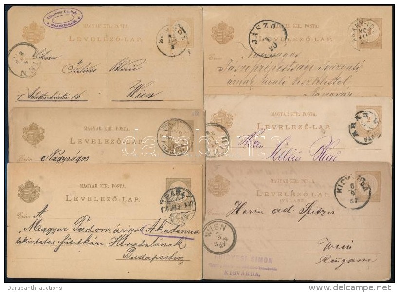 1880-1890 13 Db Futott D&iacute;jjegyes LevelezÅ‘lap - Altri & Non Classificati