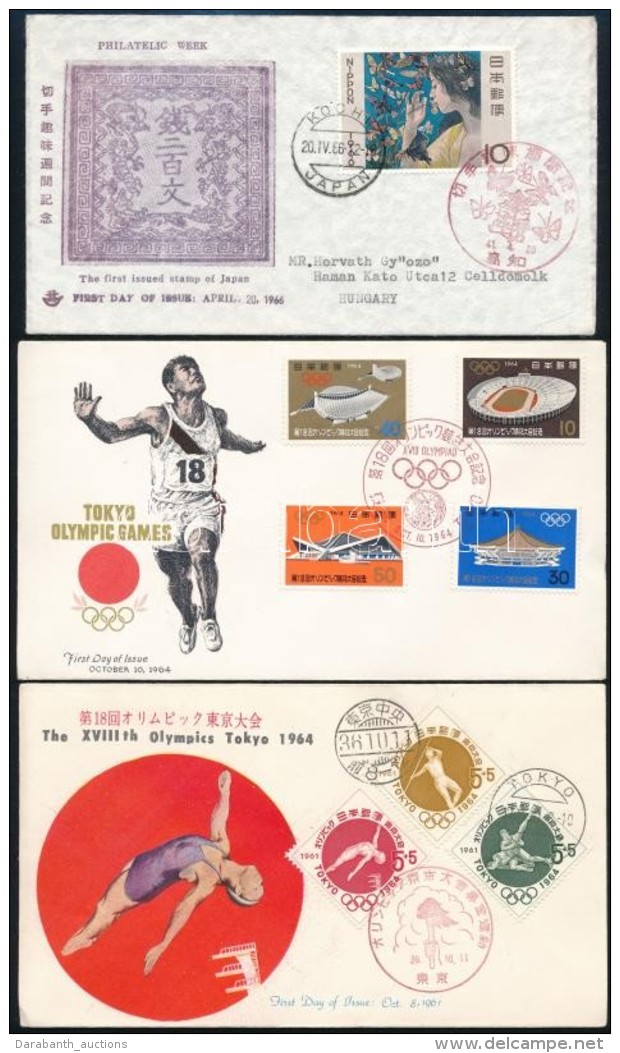 Jap&aacute;n 1957-1966 63 Db FDC / Japan 1957-1966 63 FDC-s (Mi EUR 451,-) - Other & Unclassified