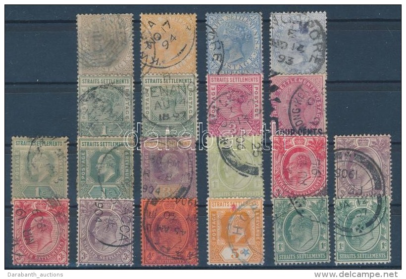 ** * O Straits Settlements 1882-1941 Kb. 84 Db Klasszikus B&eacute;lyeg 3 Stecklapon - Autres & Non Classés