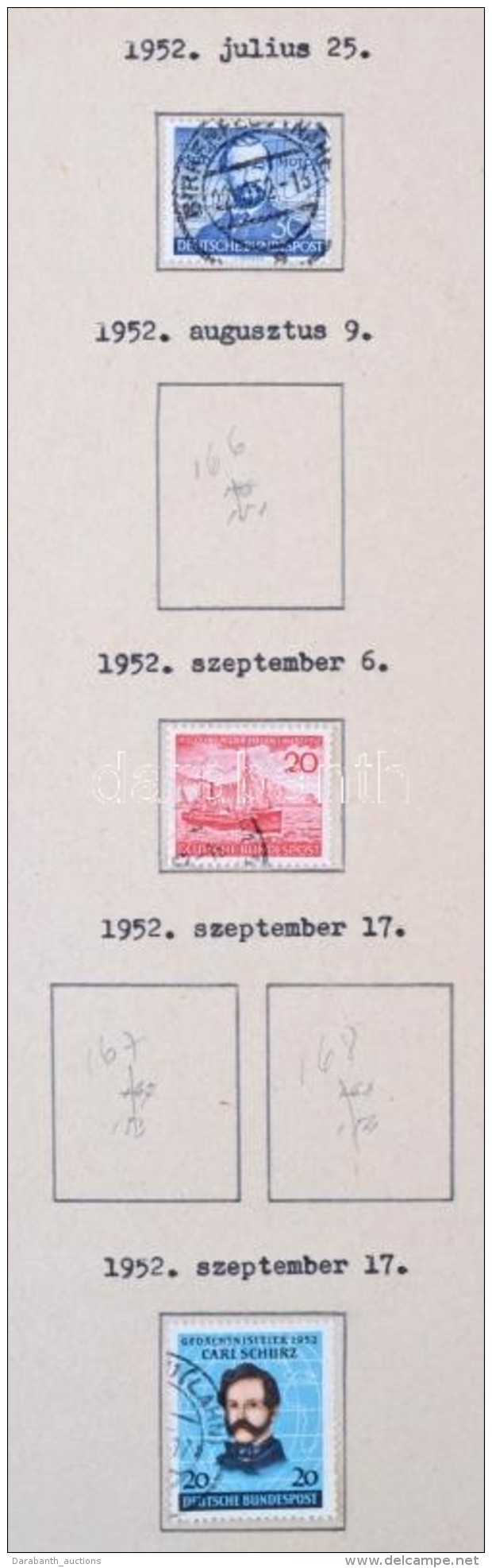 O NSZK 1949-1979 Sz&eacute;p Pecs&eacute;telt GyÅ±jtem&eacute;ny, Kev&eacute;s Hi&aacute;nnyal ElÅ‘nyomott... - Andere & Zonder Classificatie