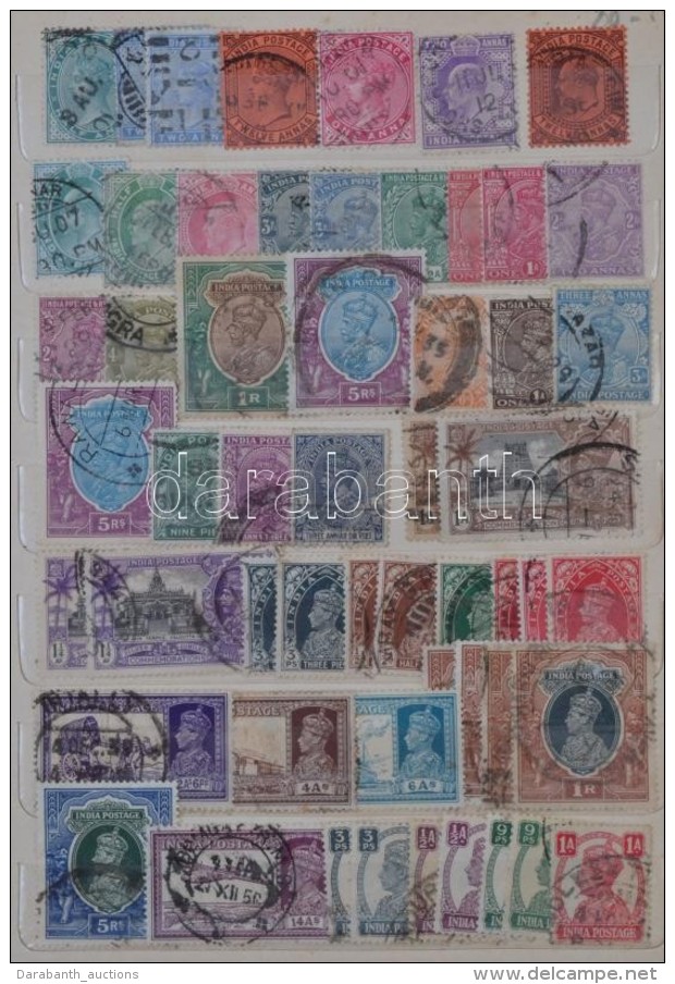 ** O India 1879-2009 Kb. 400 Db B&eacute;lyeg Sorokkal + 1 Blokk, 6 Lapos K&ouml;zepes Berak&oacute;ban (Mi  EUR... - Autres & Non Classés