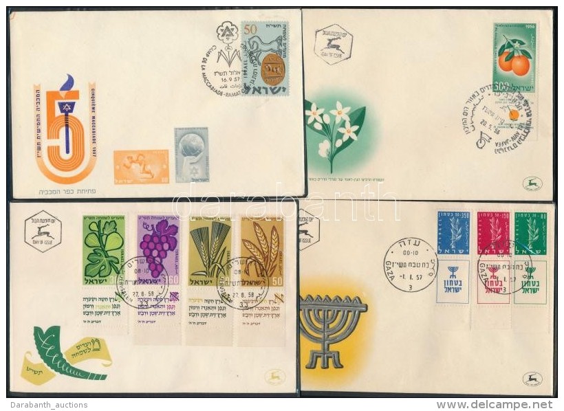 ** Izrael 28 Db FDC, CM, 1 Blokk + Mi 54 Szelv&eacute;nyes B&eacute;lyeg - Andere & Zonder Classificatie