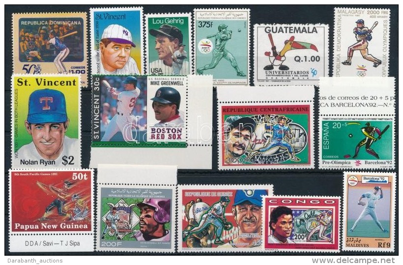 ** 1989-1992 Baseball 15 Klf B&eacute;lyeg,k&ouml;zte &iacute;vsz&eacute;li+&iacute;vsarki &eacute;rt&eacute;kek - Autres & Non Classés