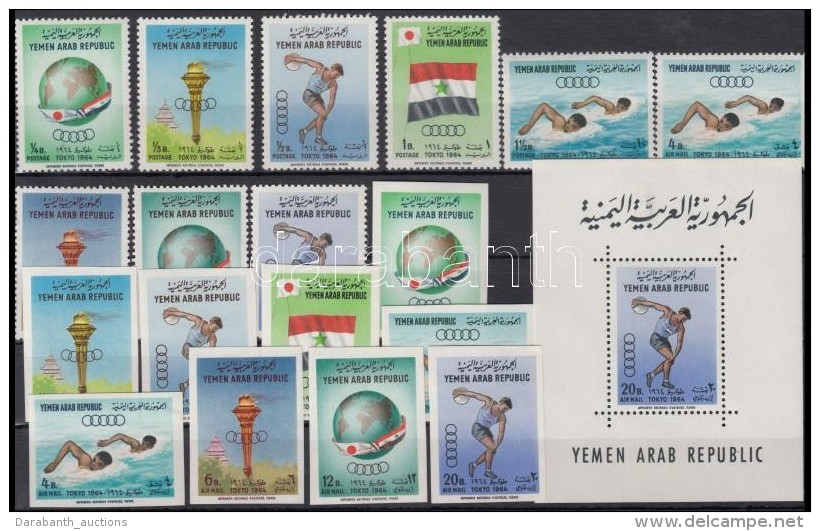 ** 1964 Olimpia Sor Mi 359-367 A+B + Blokk 27 - Andere & Zonder Classificatie