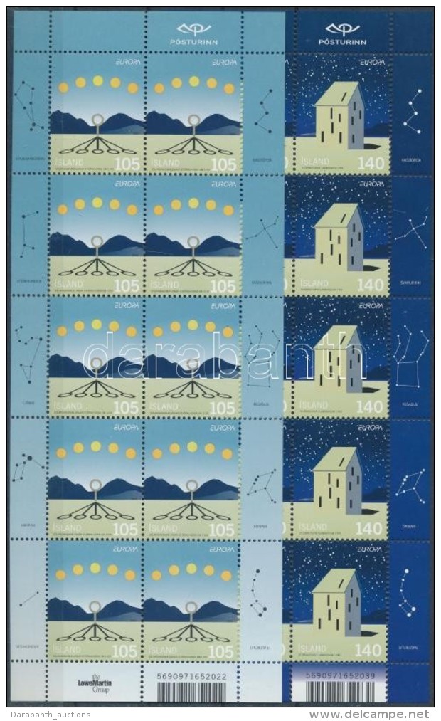 ** 2009 Europa CEPT Csillag&aacute;szat Kis&iacute;vsor Mi 1242-1243 - Autres & Non Classés