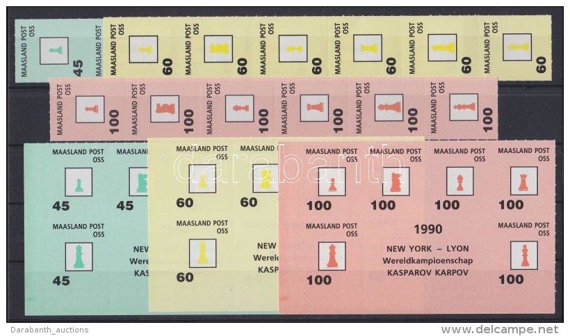 ** 1990 Maasland Mag&aacute;nposta Sakk Sor Hatoscs&iacute;kokban &eacute;s Blokksor - Other & Unclassified