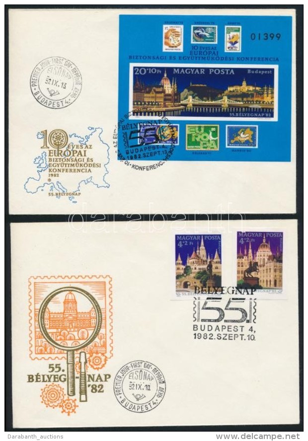 1982 Eur&oacute;pa-Budapest V&aacute;gott Blokk FDC-n - Autres & Non Classés