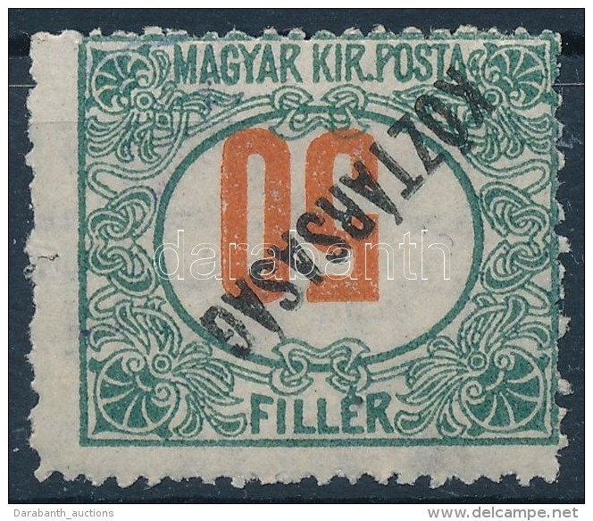 ** 1919 K&ouml;zt&aacute;rsas&aacute;g Port&oacute; 50f Ford&iacute;tott &eacute;rt&eacute;ksz&aacute;mmal... - Other & Unclassified