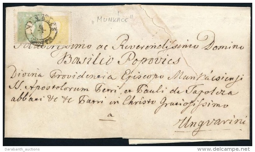 1858 2kr + 3kr Lev&eacute;len 'MUNK&Aacute;CS'- ' UNGV&Aacute;R' Ritka K&aacute;rp&aacute;taljai Darab... - Sonstige & Ohne Zuordnung