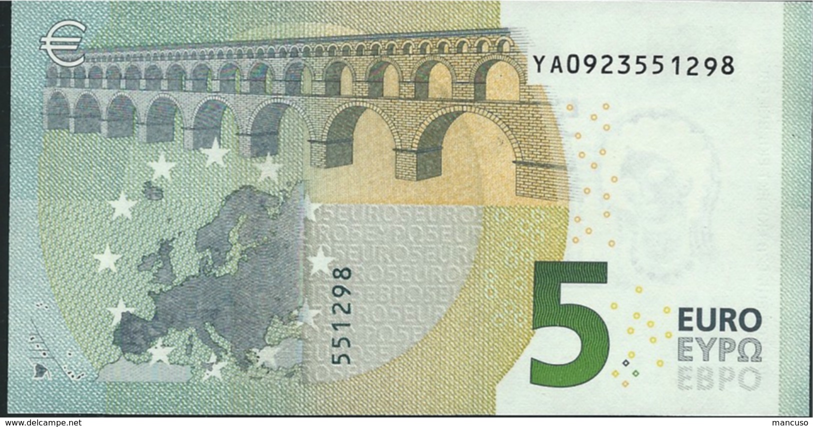 &euro; 5 GREECE  Y001 A4  DRAGHI  UNC - 5 Euro