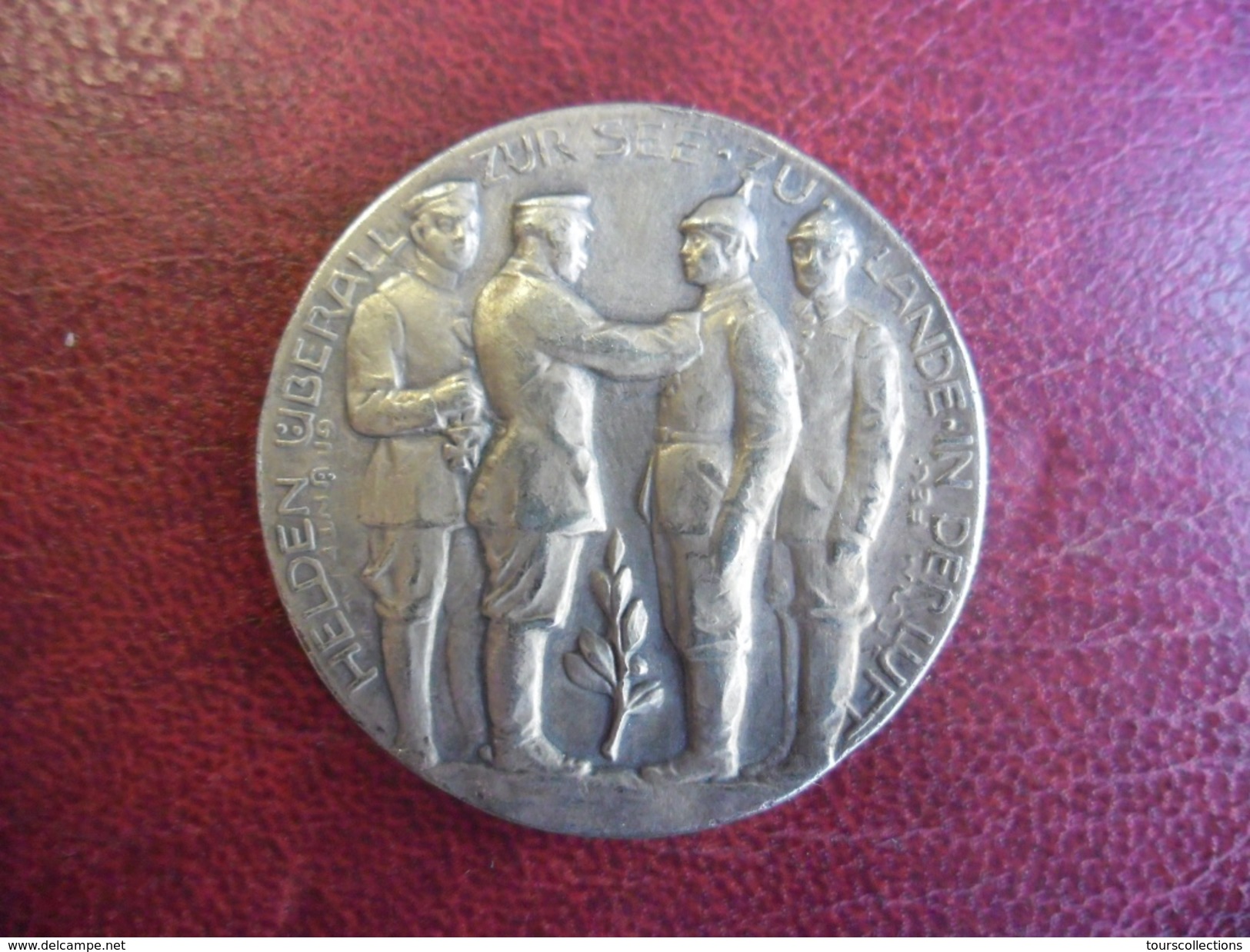 Silbermedaille O.J. (v. Sturm/Grünthal) Wilhelm II / Helden überall Zur See Zu Lande In Der Luft, I.Rd: SILBER 800 Zetzm - Autres & Non Classés