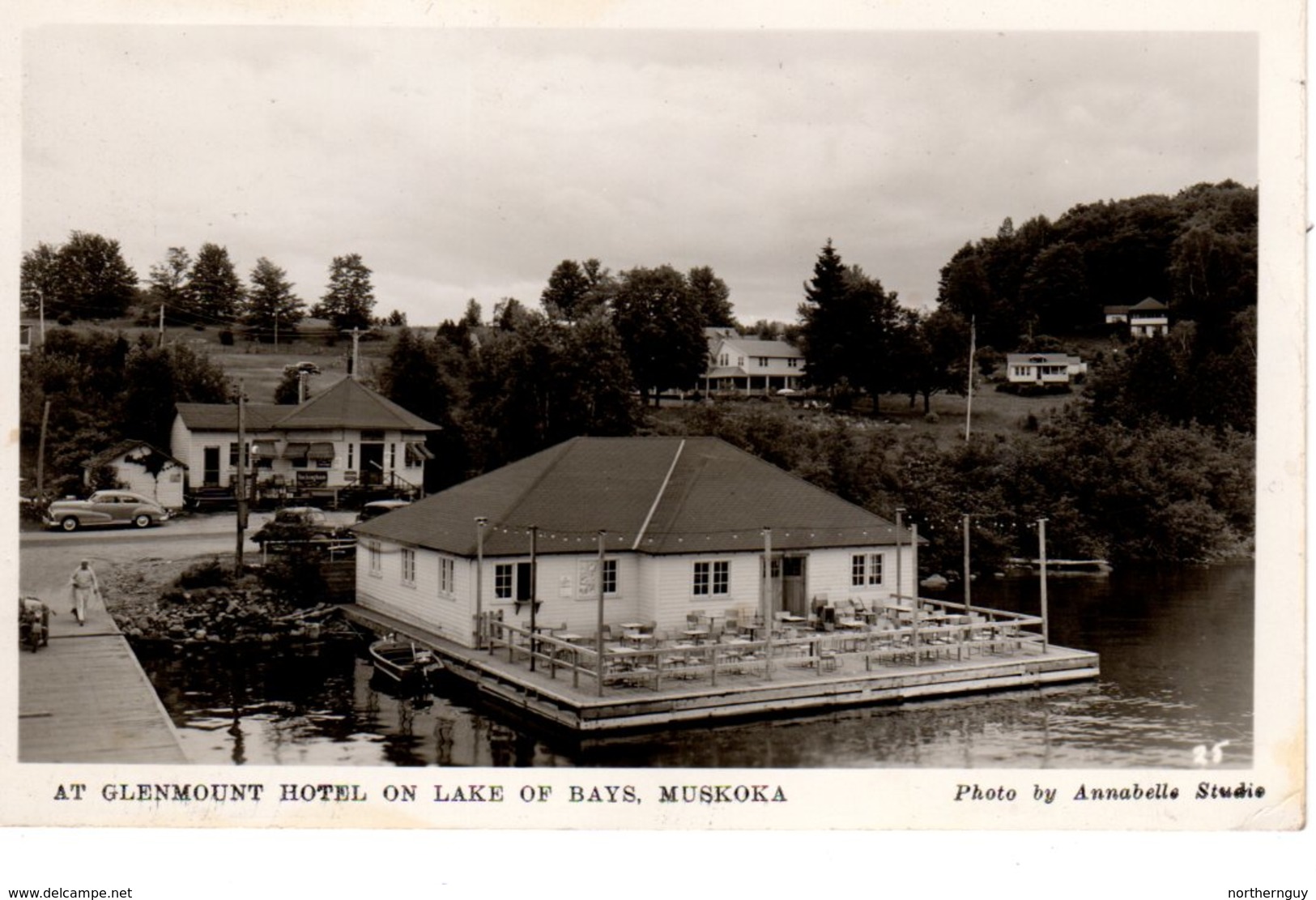 S/R GLENMOUNT, Lake Of Bays, Ontario, Canada, Wharf At Glenmount Hotel, 1945 Annabelle RPPC, Muskoka County - Muskoka