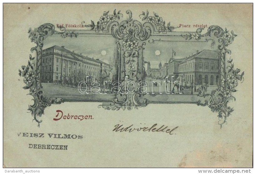 T2 1899 Debrecen, Reform&aacute;tus FÅ‘iskola, Piac. Este Art Nouveau - Sin Clasificación